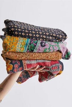 Kantha Blankets, Throws, Bohemian Blanket Quilts - Pink Pig Kantha Patchwork Quilt, Sari Quilt, Royal Craft, Bohemian Blanket, Bohemian Quilt, Kantha Throw Blanket, Kantha Fabric, Handmade Throws, Kantha Blankets