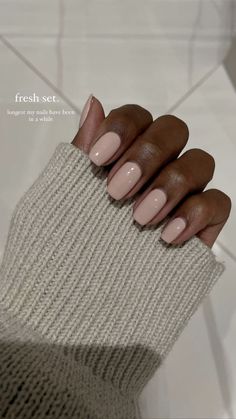 Nagellack Trends, Milky Nails, Squoval Nails, Short Square Acrylic Nails, Neutral Nails, Girls Nails, Square Acrylic Nails, Elegant Nails