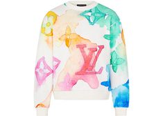 Louis Vuitton Watercolor, Bridal Logo, Monogram Sweatshirt, Louis Vuitton Official, Mens Designer Fashion, Fashion Books, White Sweatshirt, Summer Collection, Fashion Collection