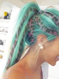 Rainbow Hair, Grunge Hair, Crazy Hair, Love Hair, Hair Dos, Gorgeous Hair, Pretty Hairstyles, Blue Hair