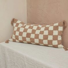 Checkered Lumbar Pillow Checkered Pillows, Pillows Bedroom, Fiddle Fig, Mirrored Picture Frames, Farmhouse Pottery, Bolster Pillows, Food Ornaments, Bedroom Orange, Santa Decorations