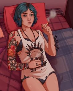 Life is Strange/Chloe Price/Fanart Chloe Price Pfp, Chloe Price Fanart, Price Fanart, Chloe Price Icon, Chloe And Rachel, Price Icon, Blue Hair Dye, Roxie Hart