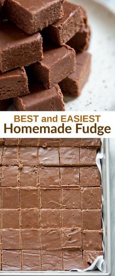 chocolate fudge is the best and fastest homemade fudge for desserts or just as good as it looks