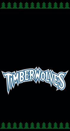 the logo for timberwolves on a black background