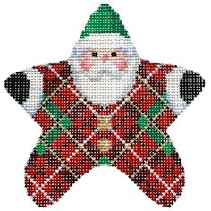 Star Of The Month Santa Needlepoint, Elizabeth Bradley