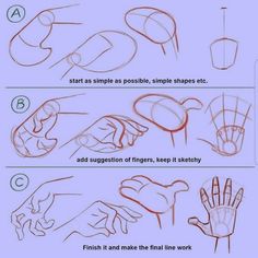 instructions for how to draw hands