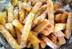 some kind of fried food with sugar on top