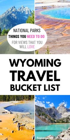 Wyoming travel. Visit the blog for the best things to do in wyoming national parks! travel. wyoming things to do. itinerary. wyoming national parks. travel bucket list. Yellowstone National Park. Grand Teton National Park. devils tower. west yellowstone montana. jackson hole. cody wyoming. mountains. us travel destinations. outdoor vacation ideas. wyoming aesthetic. wyoming travel. summer bucket list. fall. september. october. flashpacking america wyoming Wyoming Road Trip, Wyoming Hiking, Travel Wyoming, Devils Tower Wyoming, Yellowstone Montana, Cody Wyoming