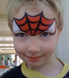 Simple Spider Man Face Paint, Simple Spiderman Face Paint, Easy Spiderman Face Paint, Boys Face Paint, Face Painting Simple, Spiderman Face Painting, Spiderman Face Paint, Disney Face Painting