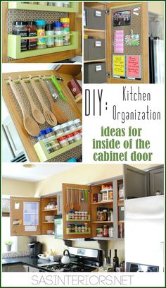 kitchen organization ideas for the cabinet door