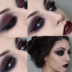 Maquillage Goth, Witchy Makeup, Vampire Ball, Shadow Ideas, Vampire Makeup, Witch Makeup, Halloween Makeup Inspiration, Alternative Makeup, Art Makeup