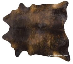 a cowhide rug is shown on a white background