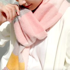 Color: Pink Cashmere Scarf, Scarf Accessory, Cashmere, China, Wool, Pink, Color