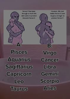 an image of zodiac signs and their meanings in the form of people hugging each other