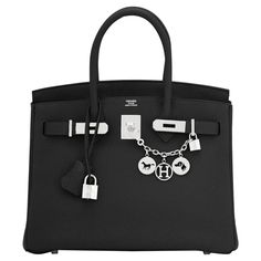 For Sale on 1stDibs - Hermes Birkin 30cm Black Togo Palladium Hardware Bag U Stamp, 2022 Just purchased from Hermes store; bag bears new 2022 interior U Stamp. Brand New in Hermes Birkin 30 Black, Black Birkin, Hermes Store, Fancy Bags, Pretty Bags