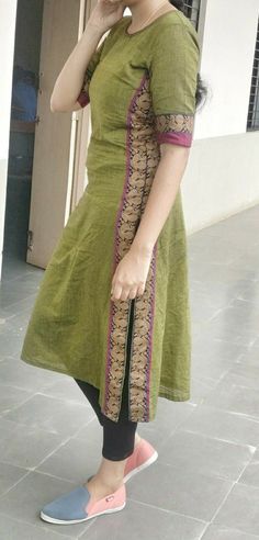 Cotton Saree Churidar Designs, Silk Salwar Suit Neck Designs, Plane Kurta Design With Lace, South Indian Dress Salwar Kameez, South Indian Salwar Suits, South Cotton Dress Design, Sari Kurti Designs Latest, Stitched Salwar Designs, Cotton Dress Kurti Designs