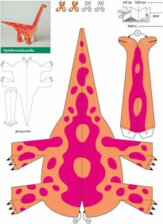 an origami giraffe is cut out and ready to be used in the project