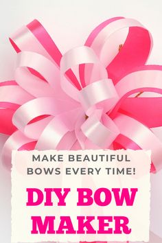 Bow Maker Diy, Diy Bow Maker, Package Bows, Gift Wrapping Tutorial, Make A Bow, Diy Craft Ideas