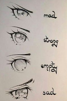 the eyes are drawn in different ways