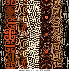 an abstract pattern with different colors and patterns on black, brown, orange and white