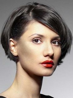 Very Short Bob Hairstyles, Bob Pendek, Very Short Bob, 2015 Hairstyles, Hair Styles 2017, Red Lipstick