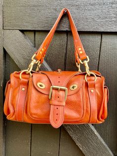 Beautiful immaculate vintage Emmy bag.Corners all perfect been cleaned with saddle soap so soft & supple, with original dust bag. 90s Designer Bags, Vintage Cognac Soft Leather Satchel, Thrift Bags, Tods Bag, Vintage Handbag, Swag Bag, Colorful Bags, Luxury Purses, Vintage Purses