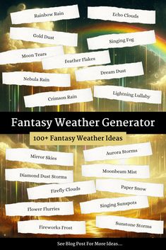 the fantasy weather generator for photoshopped in adobe and pst, with text overlay