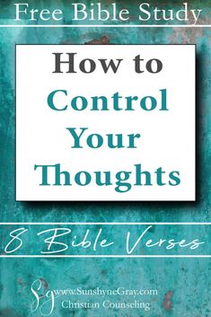 a blue book with the title how to control your thoughts and bible verses