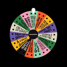 the wheel of fortune is shown with different colors and numbers on it's sides