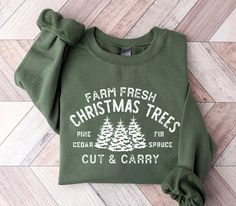 Farm Fresh Christmas Tree Shirt, Farm Fresh Christmas Trees, Fresh Christmas Trees, Womens Christmas Shirts, Christmas Tree Shirt, Merry Christmas Shirts, Vintage Farm, Tree Shirt