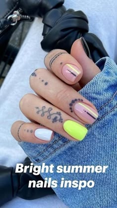 Barbie Pink Nails, Barbie Nails, Boho Nails, August Nails, Summer Gel Nails, Bright Summer Nails, Summer Nails 2023, Geniale Tattoos