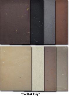 several different colors of leathers are shown in the same color and pattern as each other