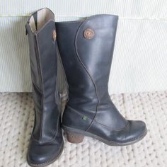 Rare Find! Gorgeous Dark Brown El Naturalista Boots! Beautiful Condition! Extremely Comfortable! El Naturalista Shoes, Dark Brown Leather Boots, Dark Brown Leather, Shoes Heels Boots, Low Heels, Dark Brown, Leather Boots, Shoes Women Heels, Heeled Boots