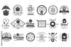 a collection of logos and emblems for knitting