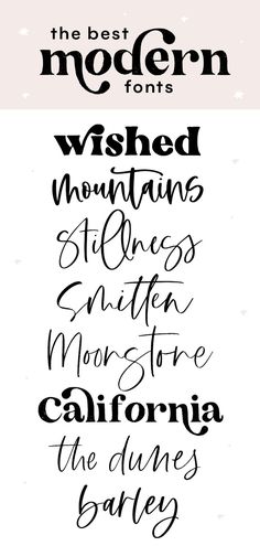 the best modern calligraphy font styles