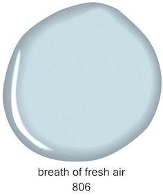 a white paint color with the words breath of fresh air on it's side