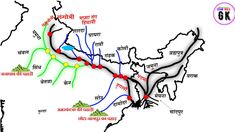 map of the route in india with all its major cities and their respective roads on it