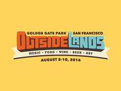 the logo for golden gate park and san francisco outside lands music food wine beer art