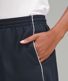 Channel That Champ Energy In These Lightweight Tennis Shorts. A Breathable Built-In Liner Offers Extra Coverage So You Can Move Freely. Designed For Tennis. Relaxed Fit Is Roomy Through Glutes And Thighs. Built-In Liner Offers Extra Coverage. Drawcord To Customize Fit. Hand Pockets. | Lightweight High-Rise Relaxed Short 3" Long Liner Casual Lululemon Bottoms With Moisture-wicking, Lululemon Shorts With Elastic Waistband, Sports Bottoms With Elastic Side Panels In Short Length, Lululemon Workout Bottoms With Comfort Waistband, Lululemon Stretch Bottoms With Short Leg, Lululemon Athleisure Bottoms With Elastic Waistband, Lululemon Sports Bottoms With Comfort Waistband, Sporty Lululemon Bottoms With Elastic Waistband, Lululemon Stretch Short Bottoms