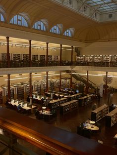 an overhead view of a library filled with lots of books