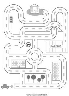 a black and white illustration of a parking map