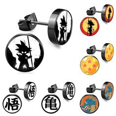 PRICES MAY VARY. 6 Pairs Anime Earrings Set: 6 Styles Stainless Steel Fake Ear Gauges Anime Earring with Unique Logo Design (No Duplicates) Mesurements: Anime Earring Gauge Size: 20G (0.8mm); Bar Length: 11mm; Fake Gauge Size: 0G (8mm); Environmentally friendly materials have no odor and hypoallergenic, light weight Illusion Jewelry: Fake Gauge Earrings Match the Look and Feel of 0G without Pain and Commitment Materials: Surgical Stainless Steel Fake Ear Gauge earrings are the Optimal Choice for Boy Fake, Black Earrings Men, Earring For Men, Faux Gauges, Men's Earrings, Fake Gauge Earrings, Anime Earrings, Gauge Earrings, Fake Gauges