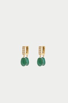 Mosaic Moss Diamond Hoops, Emerald – Kick Pleat Kick Pleat, Loafer Flats, Jumpsuit Dress, Emerald, Mosaic, Made In Usa, Shopping Outfit, Shoe Boots, Diamonds