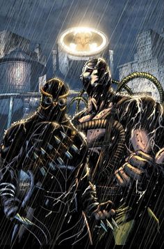 two men standing in the rain with one holding his head and another looking at him