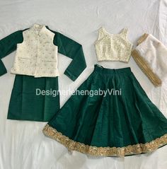 Custom made lehenga choli and kurta pajama for kids of all ages. Fabric details- LEHENGA CHOLI- Top- Chikankari sequin embroidery Skirt/lehenga- Raw silk Dupatta- Net with sequins KURTA PAJAMA- Kurta Pajama- Raw silk Jacket- Chikankari embroidered jacket Making time- 8-10 days Shipping takes a week.  Made to measure. Customisation possible. Can be made as a mother-daughter dress or outfit. Family outfit also available.  Contact for custom sizing. Anarkali Cotton Sets For Wedding, Anarkali Cotton Wedding Sets, Bollywood Style Cotton Lehenga With Straight Kurta, Fitted Cotton Anarkali Set For Wedding, Festive Cotton Choli Straight Kurta, Cotton Sharara For Wedding And Festivals, Cotton Sharara For Wedding Diwali, Fitted Cotton Kurta With Traditional Drape, Bollywood Style Cotton Sharara With Unstitched Blouse