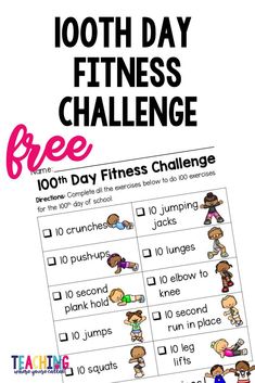 the 100th day fitness challenge for kids