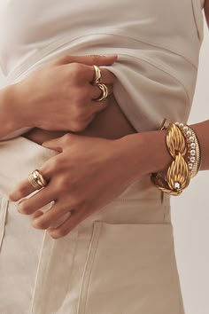 Zinc, plastic Imported | Stretch Bracelet by Anthropologie in White, Women's, Plastic/Zinc Jewelry Photography Tutorial, Jewellery Fashion Shoot, Fabric Photography, 사진 촬영 포즈