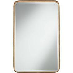 a square mirror with gold trimmings on the edges and a white back ground