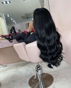 ━ 𝐡𝐚𝐳𝐞𝐥 ☻ Healthy Black Hair, Shiny Black Hair, Long Shiny Hair, Cabello Hair, Beautiful Black Hair, Hair Growing Tips