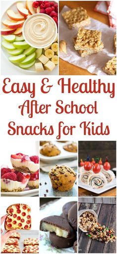 easy and healthy after school snacks for kids